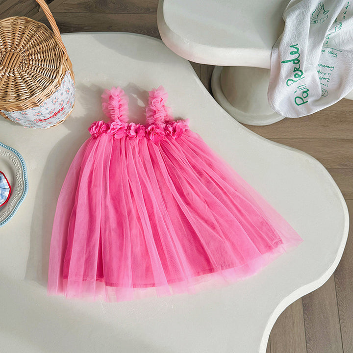Mädchen Tüll Partykleid mit floralen Akzenten Drune