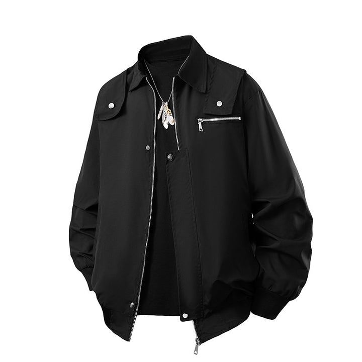 Men's  technical lightweight water-resistant bomber jacket with zip chest pocket Drune