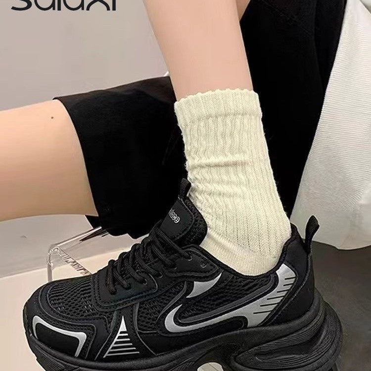 Damen Chunky Sneakers mit atmungsaktiver Oberfläche und dämpfendem Komfort Drune