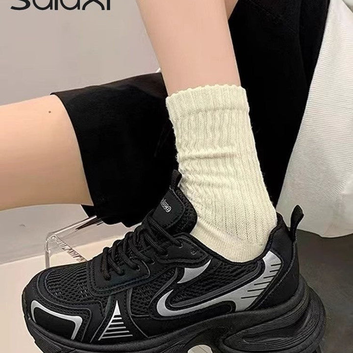 Damen Chunky Sneakers mit atmungsaktiver Oberfläche und dämpfendem Komfort Drune