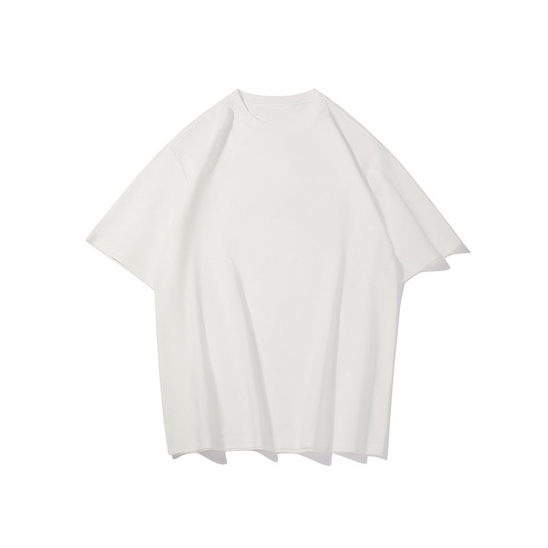Herren Oversize-T-Shirt aus schwerem Baumwolljersey mit überschnittener Schulter und verstärktem Rundhalsausschnitt Drune