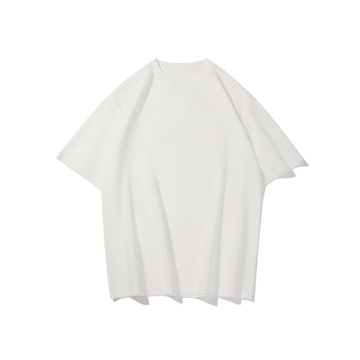 Herren Oversize-T-Shirt aus schwerem Baumwolljersey mit überschnittener Schulter und verstärktem Rundhalsausschnitt Drune