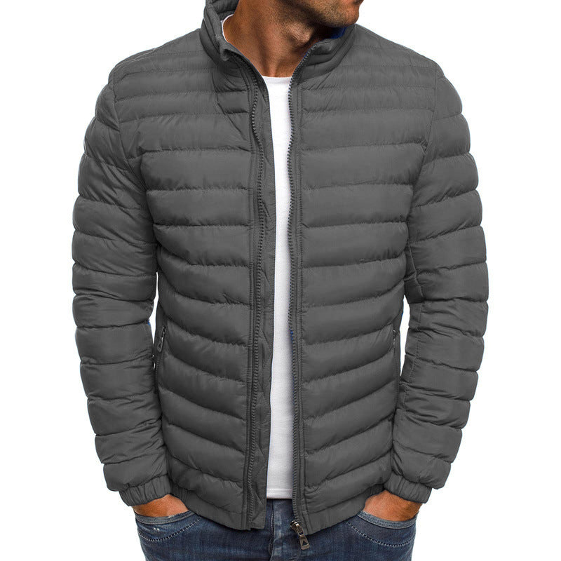 Herren leichte Steppjacke mit hohem Kragen und elastischen Bündchen Drune