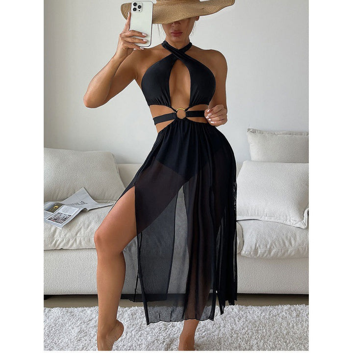Damen Maxikleid mit Cut-Out-Details und elegantem Kreuzelement Drune