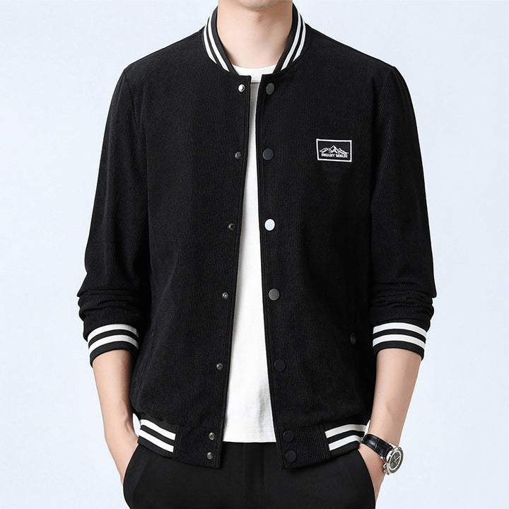 Herren Modische Cordjacke mit Streifen Drune
