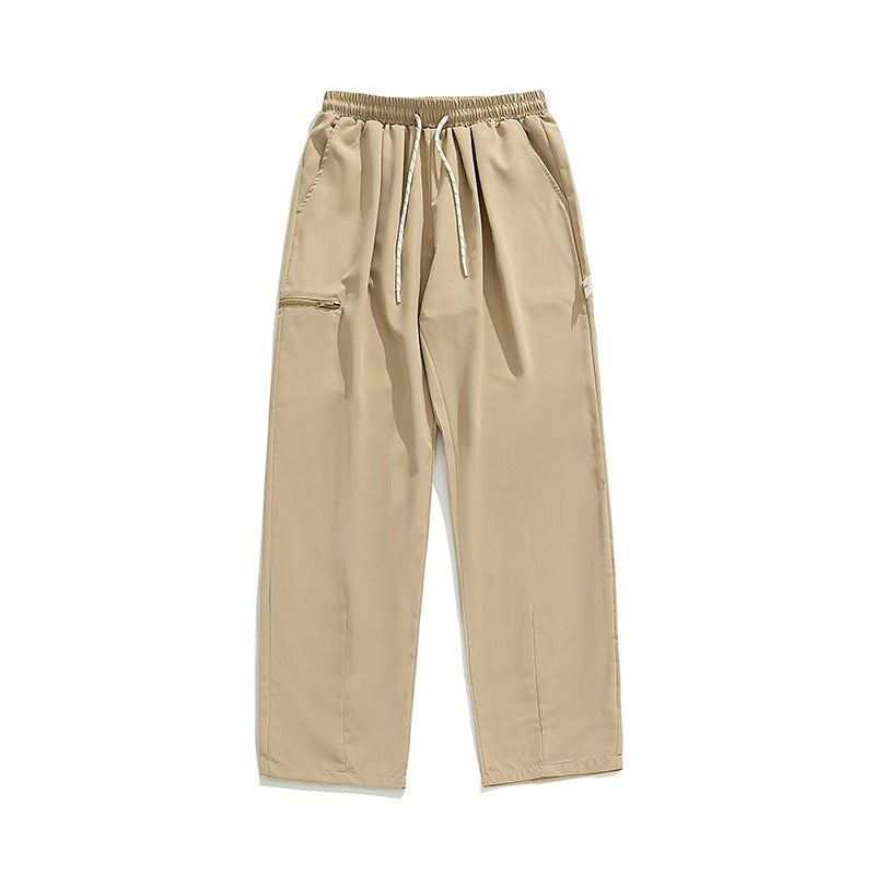 Unisex Weite Utility-Hose im Relaxed‑Fit mit elastischem Tunnelzugbund und seitlicher Reißverschlusstasche Drune