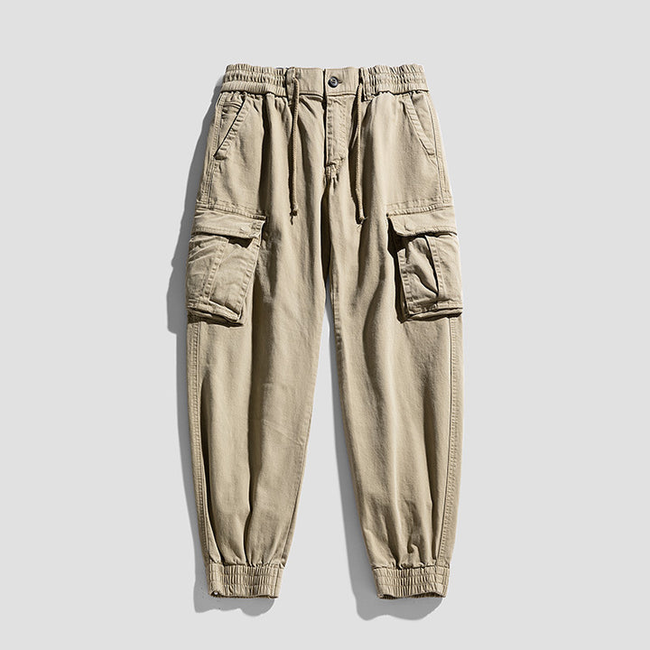Herren Urban‑Utility Relaxed‑Fit Cargo‑Jogginghose mit Tunnelzug und Mehrfach‑Taschen Drune