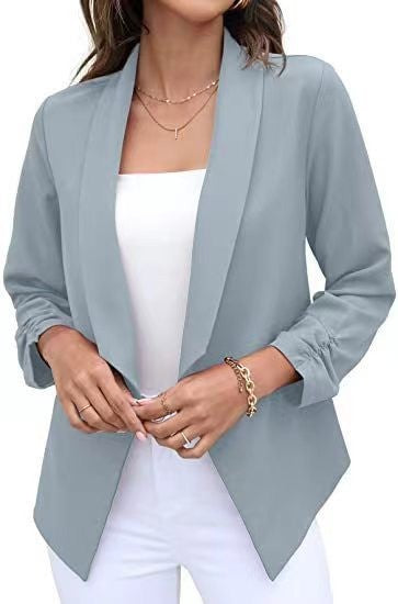 Damen eleganter und luftiger Blazer mit asymmetrischem Schnitt Drune