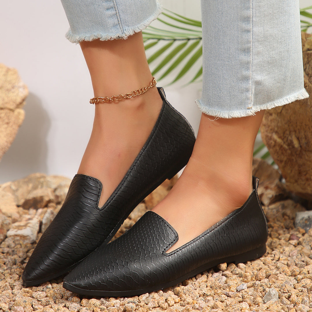 Damen  flexible Keil-Slipper mit Schlangenprägung, gepolstertem Komfortfußbett und rutschfester Gummisohle Drune