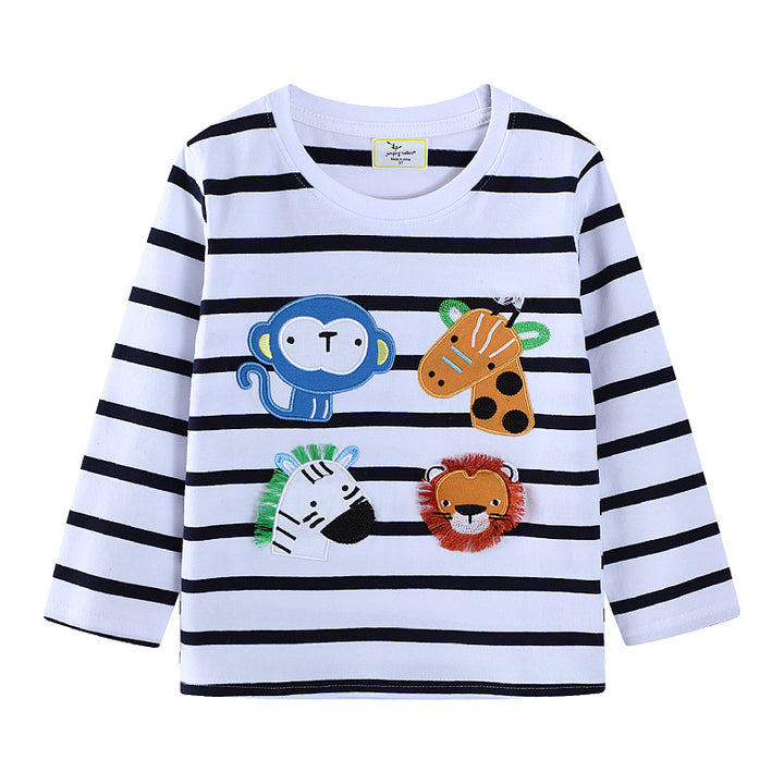 Jungen Langarmshirt mit verspielten Tierapplikationen Drune