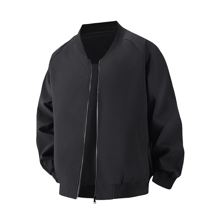 Herren Minimalistische Oversize-Bomberjacke mit Raglanärmeln, elastischem Saum & Komfortkragen Drune
