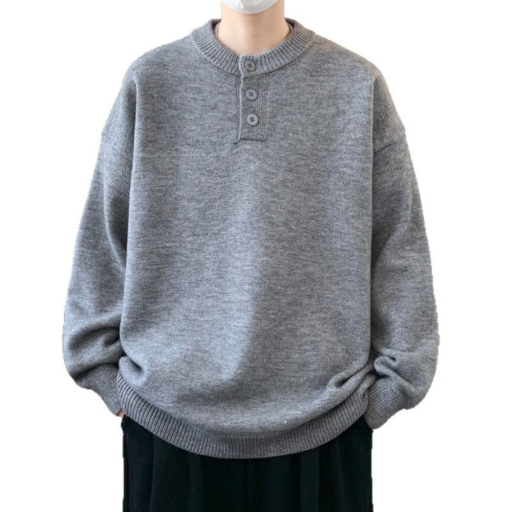 Herren Bequemer Strickpullover mit Knopfleiste Drune 1787799372