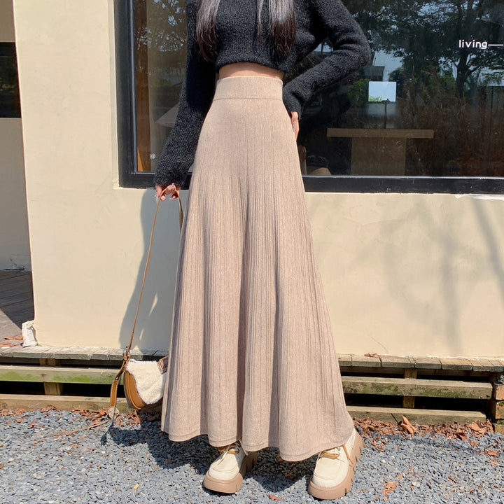 Damen Maxi-Rock mit elegantem Plissee Drune