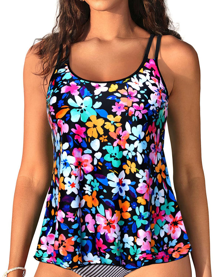 Damen Sportliches Tanktop mit verstellbaren Trägern Drune