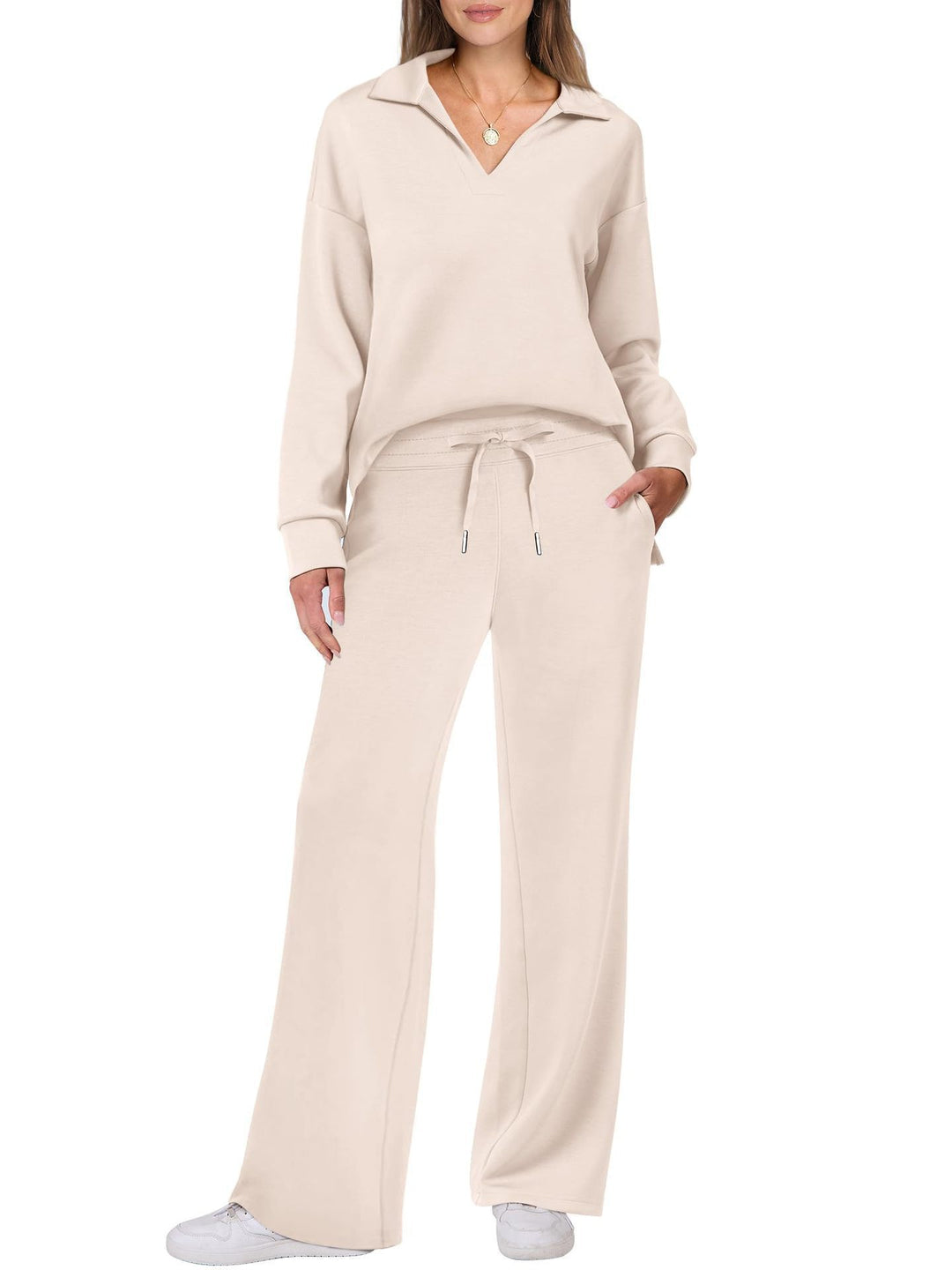 Damen Elegante Sportliche Freizeitgarnitur mit weitem Schnitt Drune