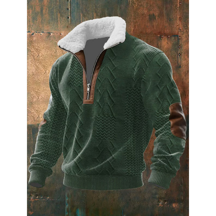 Herren Urbaner Fleece Pullover mit Baum-Motiv Drune