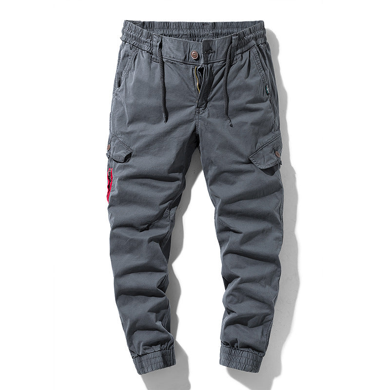 Herren Military-Influenced Cargo-Jogger mit elastischem Komfortbund und Kontrast-Zipper Drune