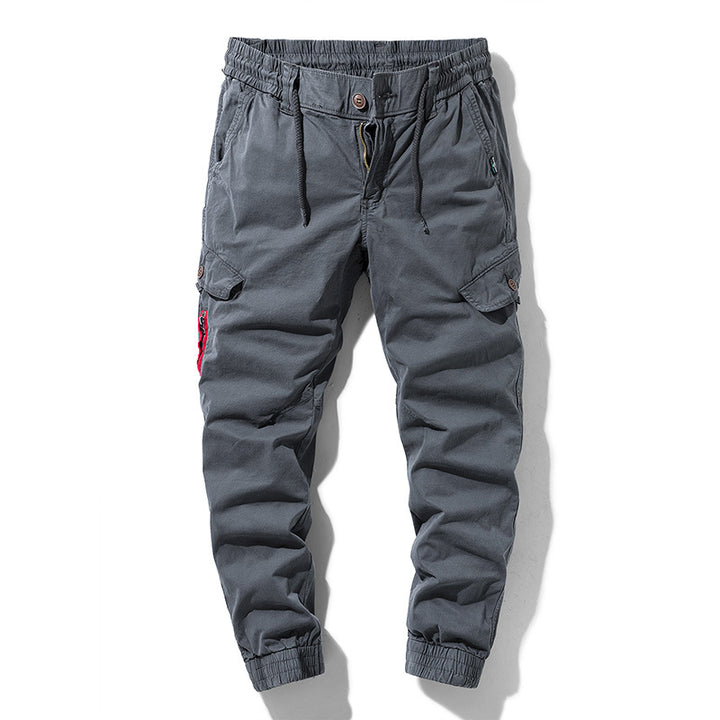 Herren Military-Influenced Cargo-Jogger mit elastischem Komfortbund und Kontrast-Zipper Drune