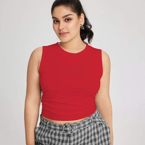 Damen weit geschnittene Karottenhose mit dekorativer Gürtel-Detail Drune