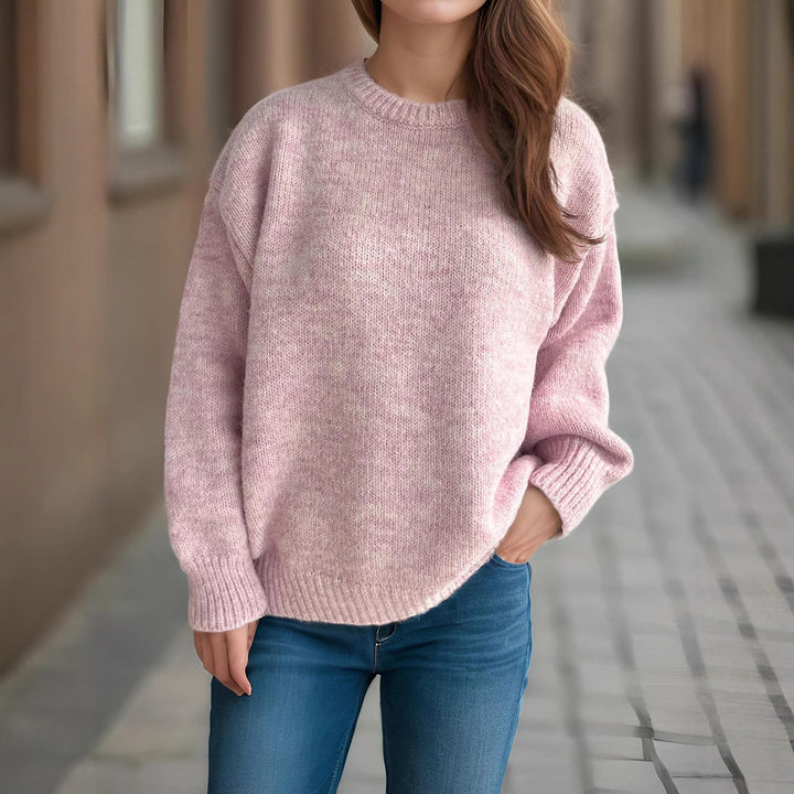 Damen lässiger Oversize-Pullover mit strukturiertem Maschenmuster Drune