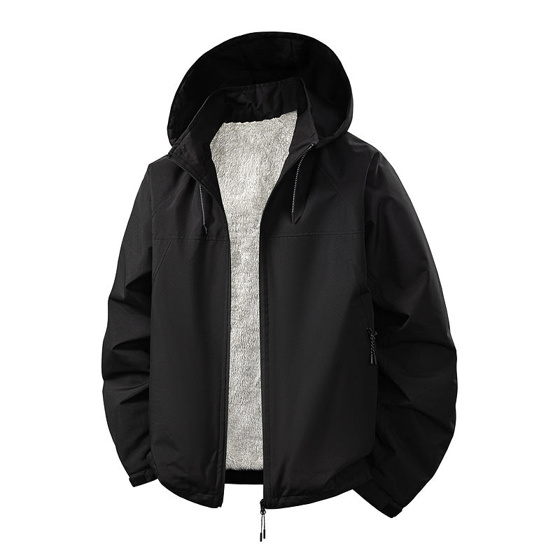 HerrenKapuzenjacke mit innerem Teddy-Futter Drune
