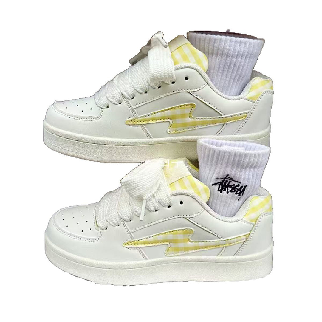 Damen Sneakers im modernen Karo-Design mit atmungsaktiven Materialien Drune