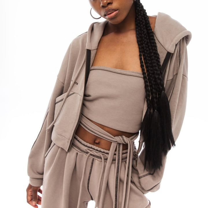 Damen Sportliches Oversized Hoodie-Set Drune