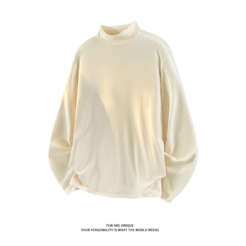 Unisex Oversize-Stehkragen-Sweatshirt mit Raglanärmeln und weichem Baumwollfleece Drune