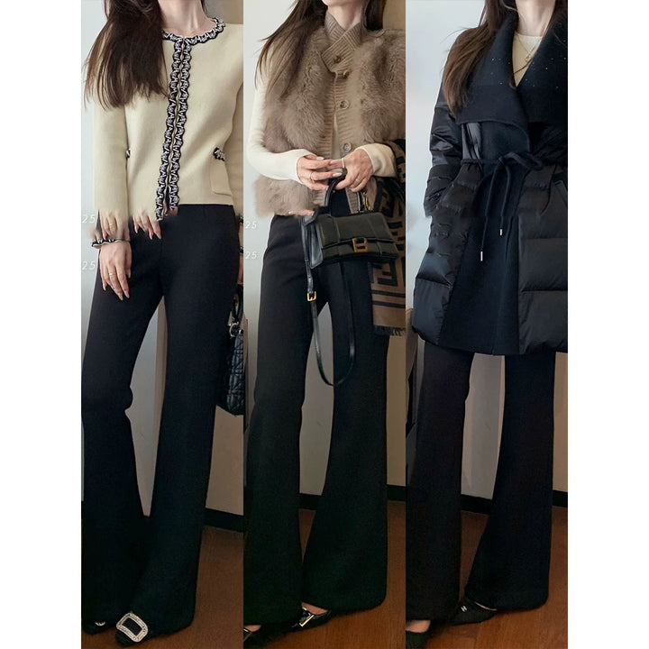 Damen Elegante Flared Hose Drune
