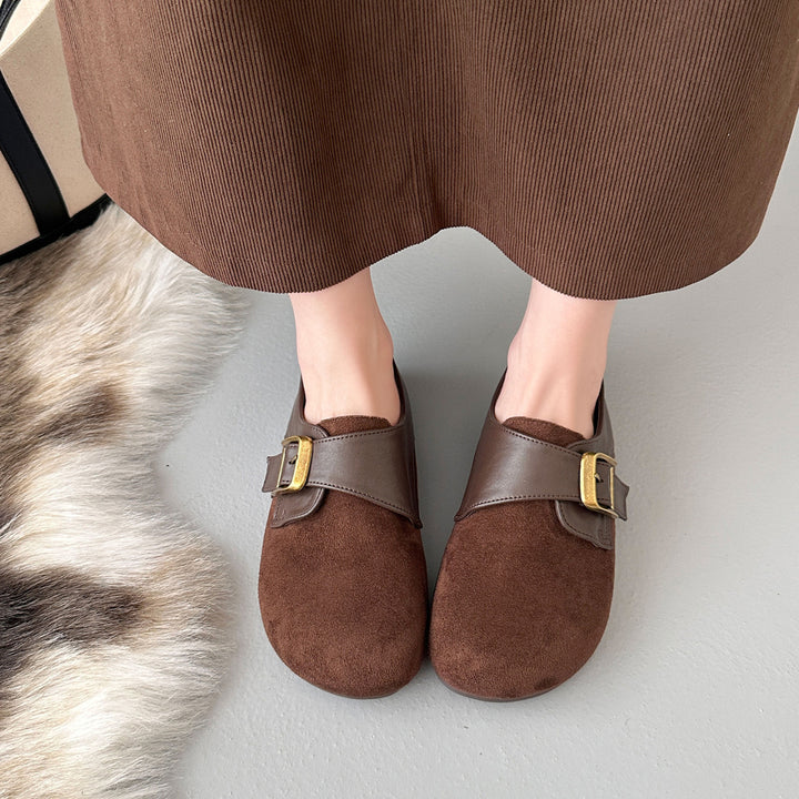 Damen Bequeme Clogs mit dekorativem Riemen Drune