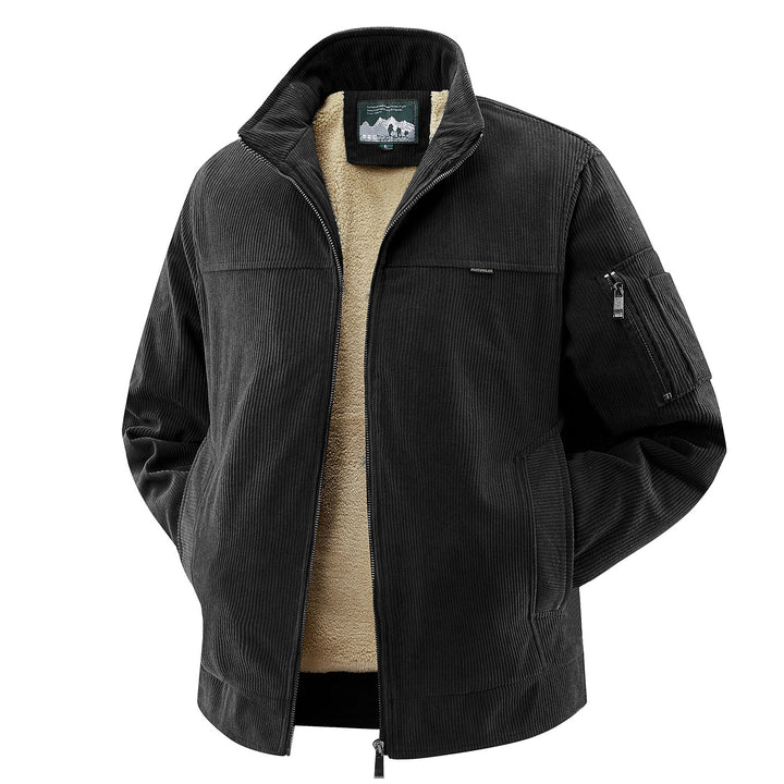 Herren Modische Cordjacke mit Fleece-Innenfutter Drune