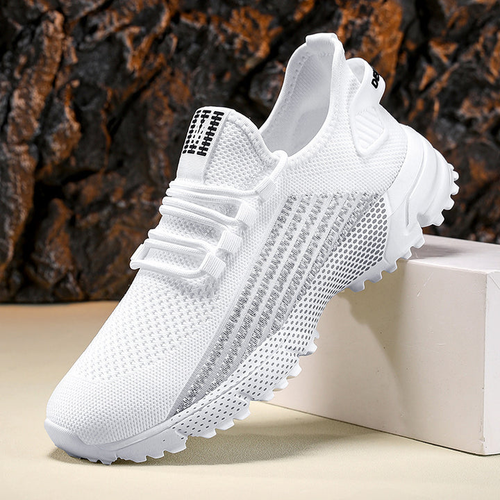 Herren nan atmungsaktive Stricksneaker mit profilierter Laufsohle und gepolsterter Fersenmanschette Drune