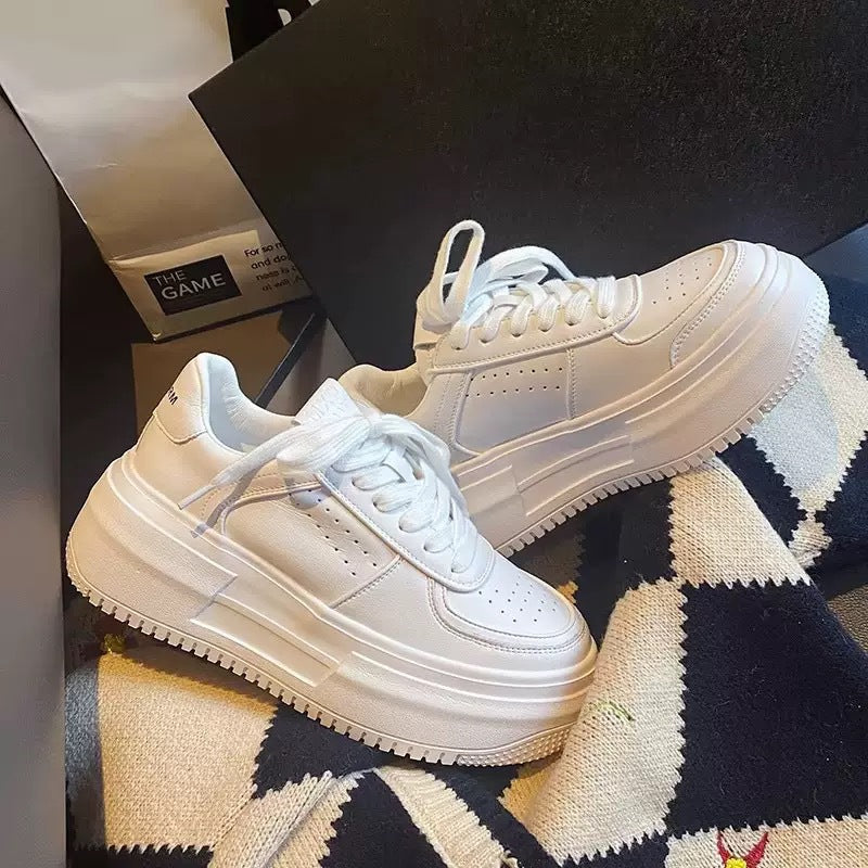 Damen Chunky Sneakers mit dämpfender Plattform und atmungsaktiver Oberflächenstruktur Drune