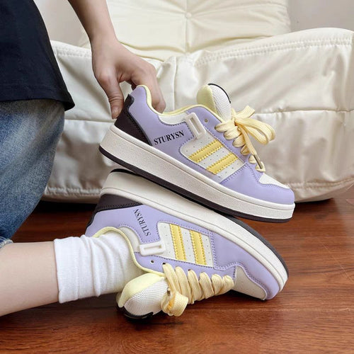 Damen Sneakers im modischen Retro-Stil mit weicher Polsterung Drune