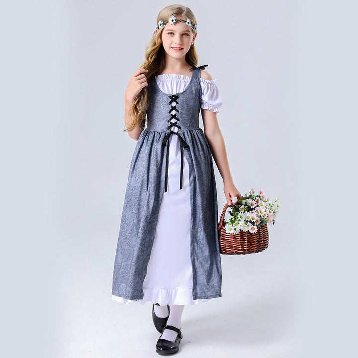 Damen Trachtenkleid mit romantischen Rüschendetails und bezaubernder Schnürung Drune