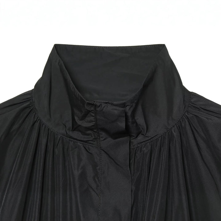 Damen Oversize Regenblouson im Cocoon‑Schnitt mit hohem Stehkragen und elastischem Saum Drune