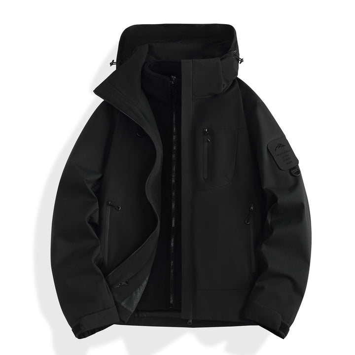 Damen zweilagige Softshell-Parka mit herausnehmbarem Fleecefutter und wasserdichten Reißverschlüssen Drune