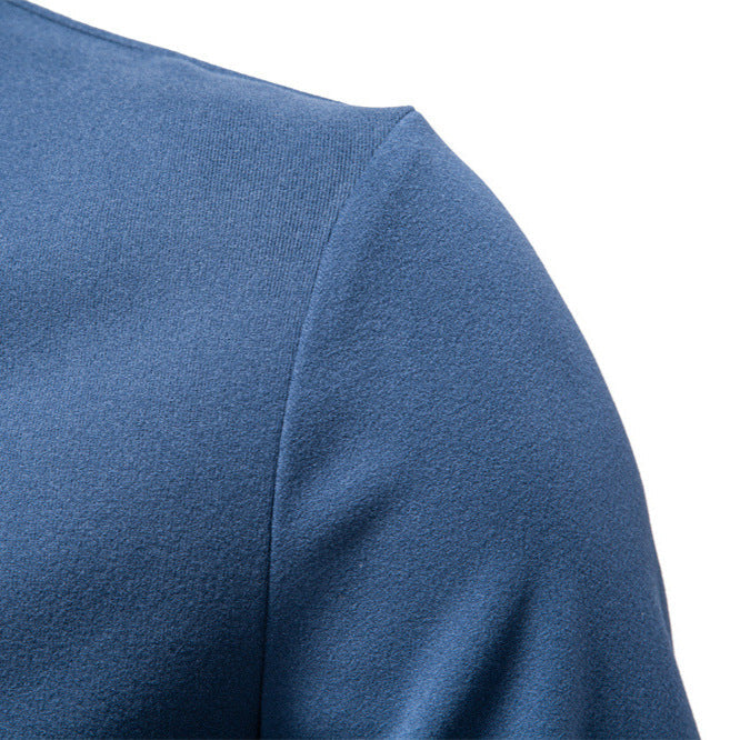 Herren funktionaler Sweatshirt mit hohem Kragen und kurzem Reißverschluss Drune