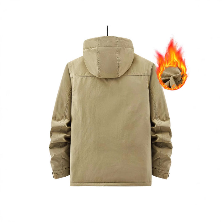 Herren Outdoor-Fieldjacke mit fleecegefüttertem Thermoinnenfutter und Multifachtaschen Drune