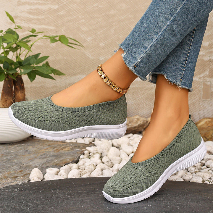 Damen Elastische Slip-On Sneakers mit Komfortsohle Drune