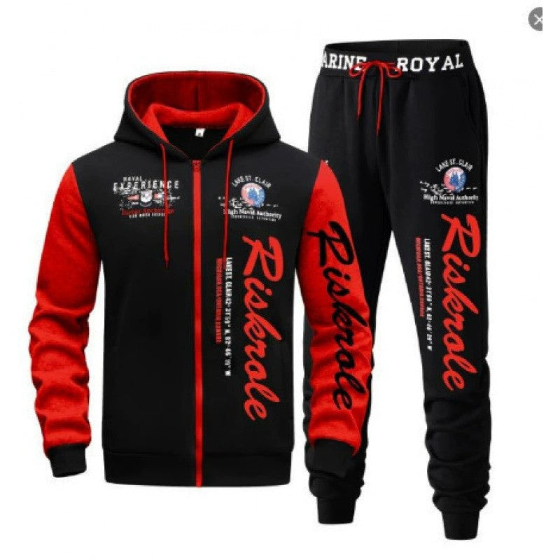 Herren Sportlicher Hoodie- und Jogginghosen-Set Drune