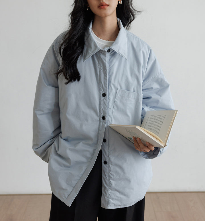 Damen Oversized Bluse mit Knopfdetail Drune
