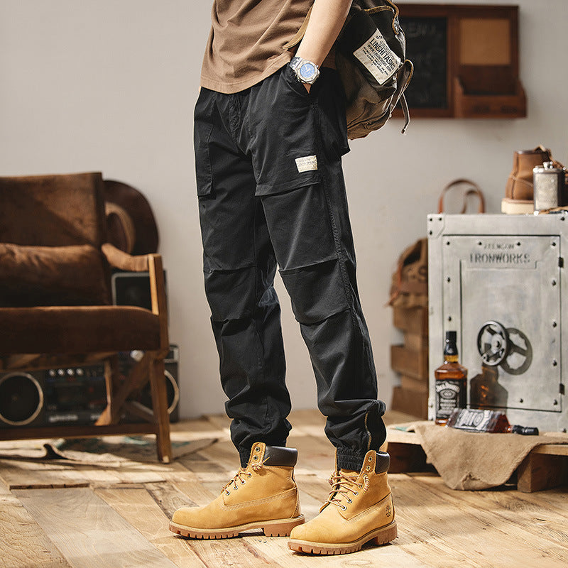Herren Robust-Canvas Feldjogger mit Knieabnähern, aufgesetzten Utility-Taschen und elastischem Knöchelsaum Drune