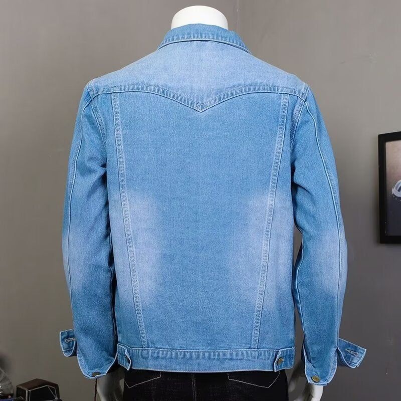 Herren Klassische Denimjacke mit modernen Details Drune