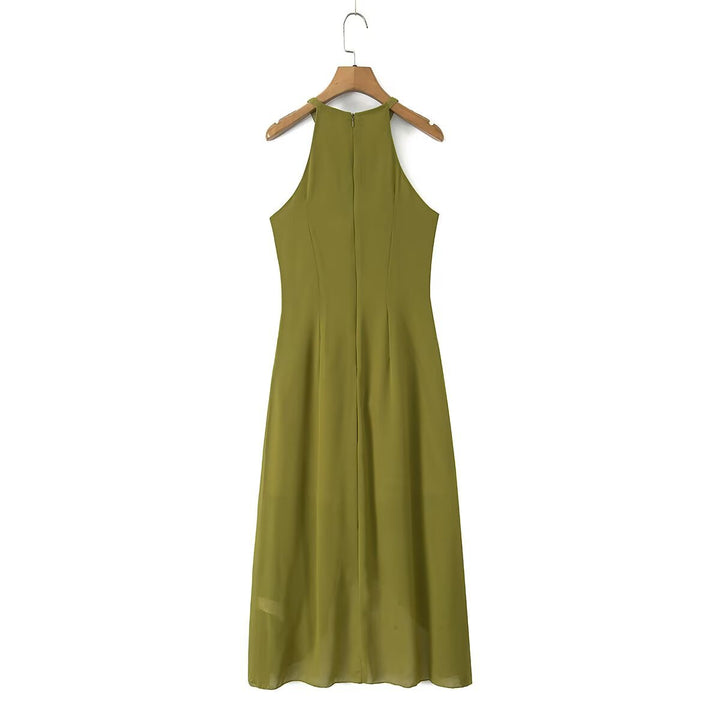 Damen Maxikleid mit schwingenden Volants Drune
