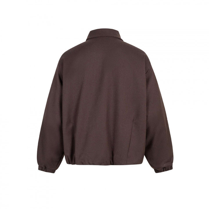 Unisex Boxy-Übergangsblouson mit Hemdkragen, Zwei-Wege-Metallreißverschluss und elastischen Bündchen Drune