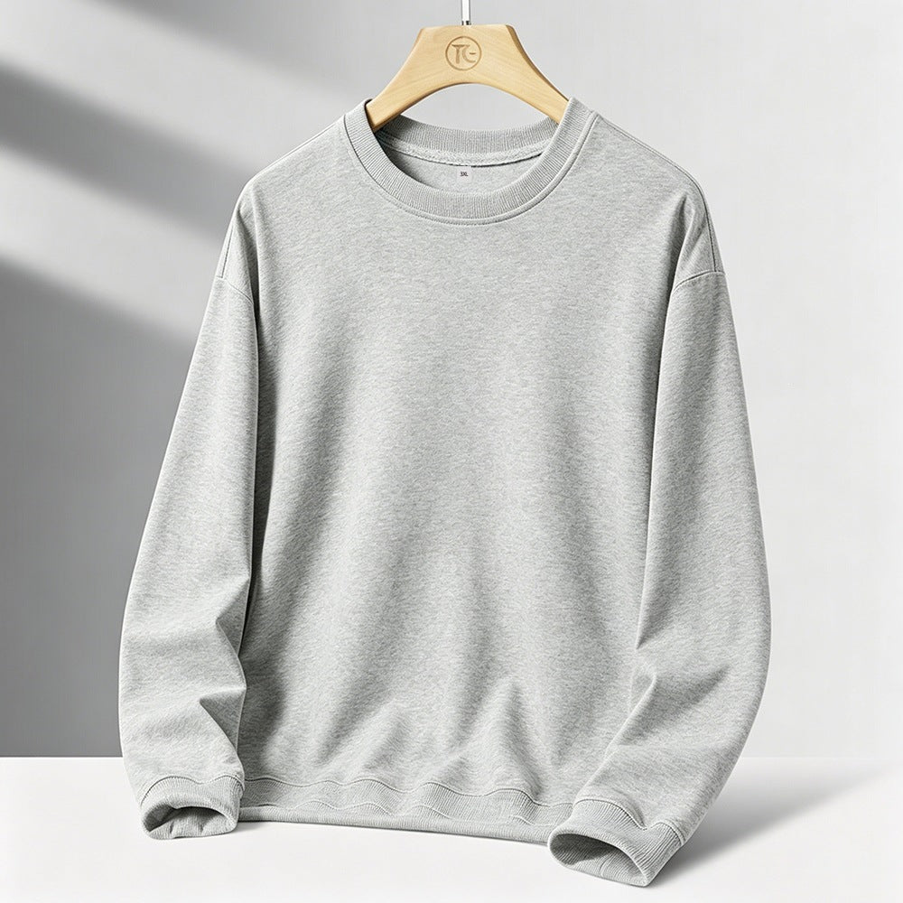 Herren Minimalistisches Rundhals-Sweatshirt mit französischer Terry-Innenseite & Oversize-Schnitt Drune