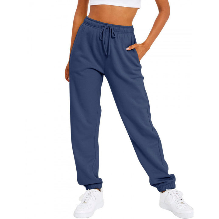 Damen nan locker sitzende Jogginghose mit hohem Komfortbund, verstellbarem Kordelzug und tiefen Seitentaschen Drune