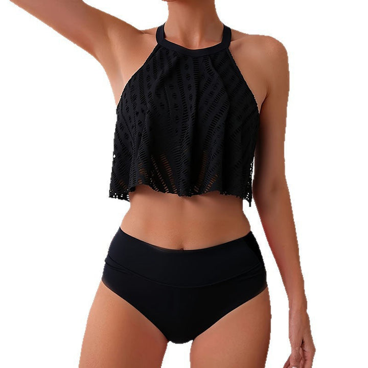 Damen Bikini-Set mit lässigem Crop-Top und hochtaillierten Höschen Drune