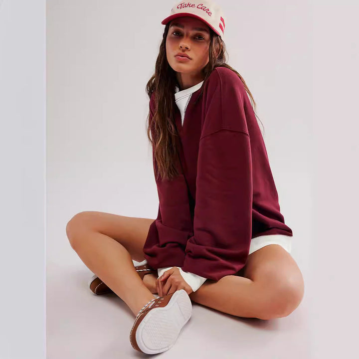 Damen Oversized Sweatshirt mit modernem Design und weichem Material Drune